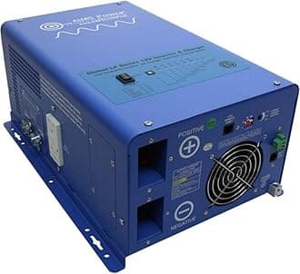 AIMS Power 1500 Watt 12 VDC Pure Sine Inverter Charger 120 VAC Output 50A Charger 30A Transfer Switch ETL Cert to UL458 Standards PICOGLF15W12V120V