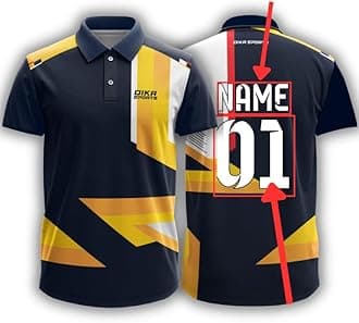 Dika Sports Custom Add Name and Number Jersey for Men Cricket t-Shirt | 2 Year to 5XL