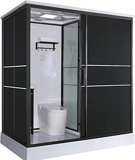 Prefab Luxury Integrated Bathroom Pod All in One Modular Shower Room & WC Unit for Hotels,Residences, & Commercial Spaces (Size, Medium 74X47X84 INCH 1, All-in-One Bathroom Module)