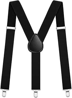 Mens Braces, Mens Suspenders with Strong Metal Clips, 3.5cm Wide Heavy Duty Suspenders for Men Women Business Wedding Casual