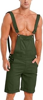 Men's Denim Dungarees Bib Overall Shorts Loose Summer Workwear Adjustable Casual Jeans Short Jumpsuit Rompers with Pockets Summer Work Dungarees Loose Fit Dungarees Jumpsuit