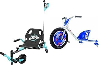 Crazy Cart Shuffle by Razor – Kid-Powered Drifting Go-Kart for Ages 4+ & RipRider 360 Caster Trike for Kids Ages 5+ - Lightweight, Rubber Handlebars, Steel Frame, for Riders up to 160 lbs