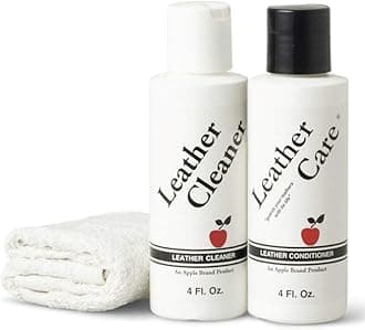 Apple Brand Leather Cleaning & Conditioner Kit - For Use On Handbags, Shoes, Boots & Accessories - Safe For Coloured & Natural Leather