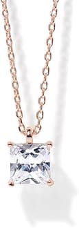 PAVOI14K Gold Plated 925 Sterling Silver CZ Diamond Pendant Necklace for Women | Adjustable Slider