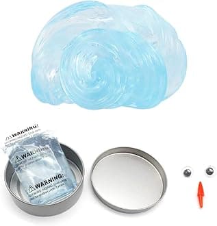 Clear Slime, Crystal Putty Stretchy Slime Toy, Slime Crunchy, Soft Crystal Slime, Decompression Putty, Transparent Crystal Stress Reliever Putty Toy, for Teens and Adults, Non-Toxic (Blue)