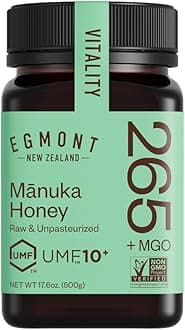 Manuka Honey MGO 265+ UMF 10+ 500g | NON-GMO, Kosher, Recycled plastic jar, Traceable 100% Pure & Raw Authentic New Zealand Honey