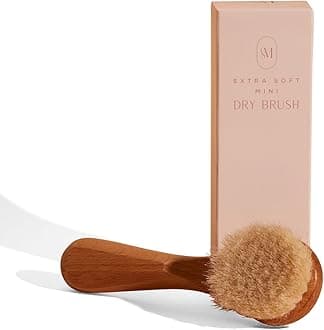 CSM Lymphatic Contour Face Brush - Soft Lymphatic Face Brush for Sensitive Skin with Goat Hair Bristles for Facial Lymphatic Drainage