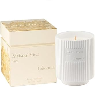 Paris Scented Candles for Home - L'éternité Scented Candle - Luxury Jar Candle - Candle Gifts for Women - Oriental Fragrance - Hand-Poured by Artisans., White