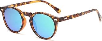 Vintage Polarized Sunglasses for Men Round Sunglasses UV400 Protection Retro Hand-crafted Acetate Frame