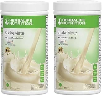 HERBALIFE Shakemate Milk based protein blend powder-500g-2 Pack Plant-Based Protein (1000 g, VANILLA)