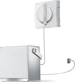 ECOVACS Winbot W2 Pro Omni Portable Window Cleaning Robot with Multifunctional Station, Charging While Work, Intelligent Cleaning with Triple Spray Head, Protection