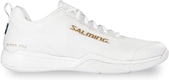 Salming Viper Pro Men's Low Squash Shoes (White/Gold & Yellow/Black Color Availabe) (Non Marking)(Indoor Pickleball, Racquetball, Padel)