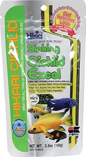 3.5-Ounce Cichlid Excel Sinking Pellets for Pets, Mini