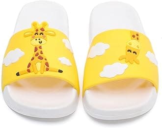 MEMON Toddler Little Kids Dinosaur Beach/Pool/Shower Slides/Anti-Skid Home Bath Slippers/Cute Summer Outdoor Shoes for Girls and Boys