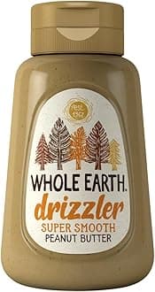 Drizzler Original Roasted Peanut Butter, Super Smooth Squeezy Runny Nutty Spread Made with 100% Peanuts, All Natural Ingredients, No Added Sugar, Gluten Free, Vegan Friendly – 320g