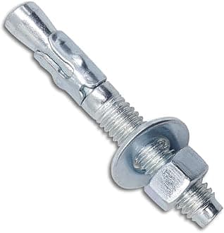 3/8" x 2-3/4" Wedge Anchor, Concrete Anchors Zinc Plated, Heavy Duty Expansion Bolt Fasteners for High Strength Concrete Bricks/Blocks, Natural Stone, 20 PCS