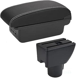 Car armrest for Hyundai for Getz Armrest for Hyundai for Getz Car Armrest Box Retrofit Parts Dedicated Center Storage Box Car Accessories(B3 Black White 3USB)