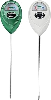 Soil Moisture Meter, 2 Pack Soil Moisture Monitor for House Plants, Soil Hygrometer Moisture Sensor for Indoor & Outdoor, Garden, Farm, Lawn Plant Care, No Battery Needed(Green + White)