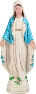 Baoblaze Nordic Blessed Mary Figurine Standing Statue Crafts Blessed Mother Mary Figurine for Table Dining Room Bookcase Bar Decor, Blue Coat, 10cm