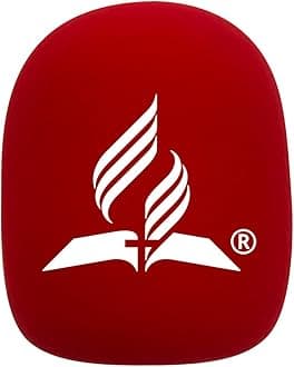 Customized Flocking Microphone Sponge Printing Logo Covers Mic Windscreen Foam Windshield For RODE Wireless GO II (Red)