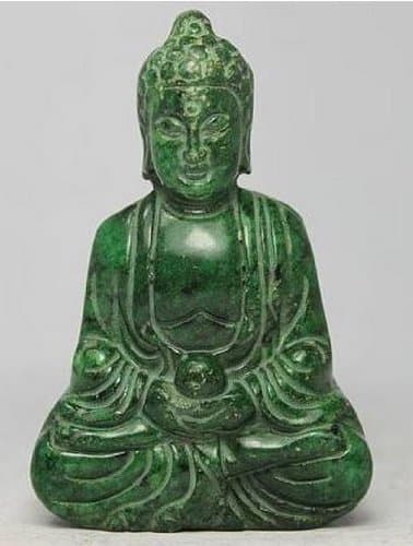 Chinese Handwork Carving Buddha Old Jade Statue