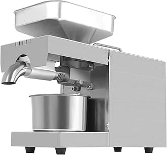 Kitchen Oil Press Machine Electric Automatic Oil Press Extractor, 600W Press Automatic Oil Extractor Organic Oil Commercial Grade Stainless Steel Oil Press Machine for Peanuts Sesame