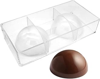 Large Half Ball Chocolate Mold Ball Polycarbonate Candy Mould Chocolate Semi Sphere Mold Tray (X-Large 3.94inch)
