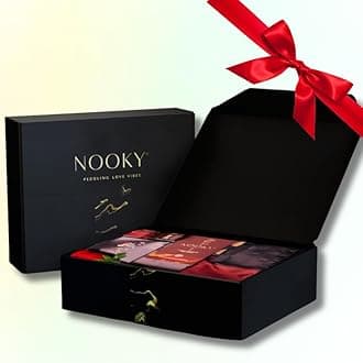Nooky Dark Chocolate Magic Box |Delight Mood Chocolate, Couple Gift, Chocolate Box for Gift, Birthday Gift for Girlfriend, Birthday Gift for Husband Unique (Midnight Magic Gift Box - 6 items)