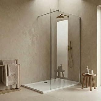 Durovin Bathrooms 850mm Walkin Shower Screen 2000 mm high - 8mm Safety Clear Glass -Wet Room Shower Enclosure