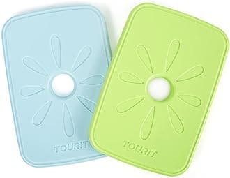 TOURIT Ice Packs for Lunch Boxes/Bags and Coolers, Lunch Box Cooler Ice Packs Reusable, Slim and Long Lasting Cool Pack for Work, Picnic or Camping