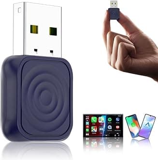 Mini Ultra 2-in-1 Wireless Android Auto for Android 11+ & Wireless CarPlay Adapter for iOS 10+, USB-C/A, Plug & Play, Low Latency, Mini USB Design for OEM Cars, Dark Blue