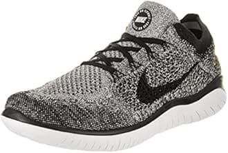 NIKE Men's Free RN Flyknit 2018 Running Shoes (9, Black/White/Black)