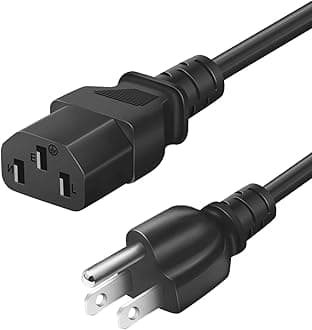 AC Power Cord for Vibration Plate Walking Pad Treadmills Ellipticals Fitpulse Lifepro Hurtle Fitness Universal 3 Prong Power Cable Replacement 3 Feet