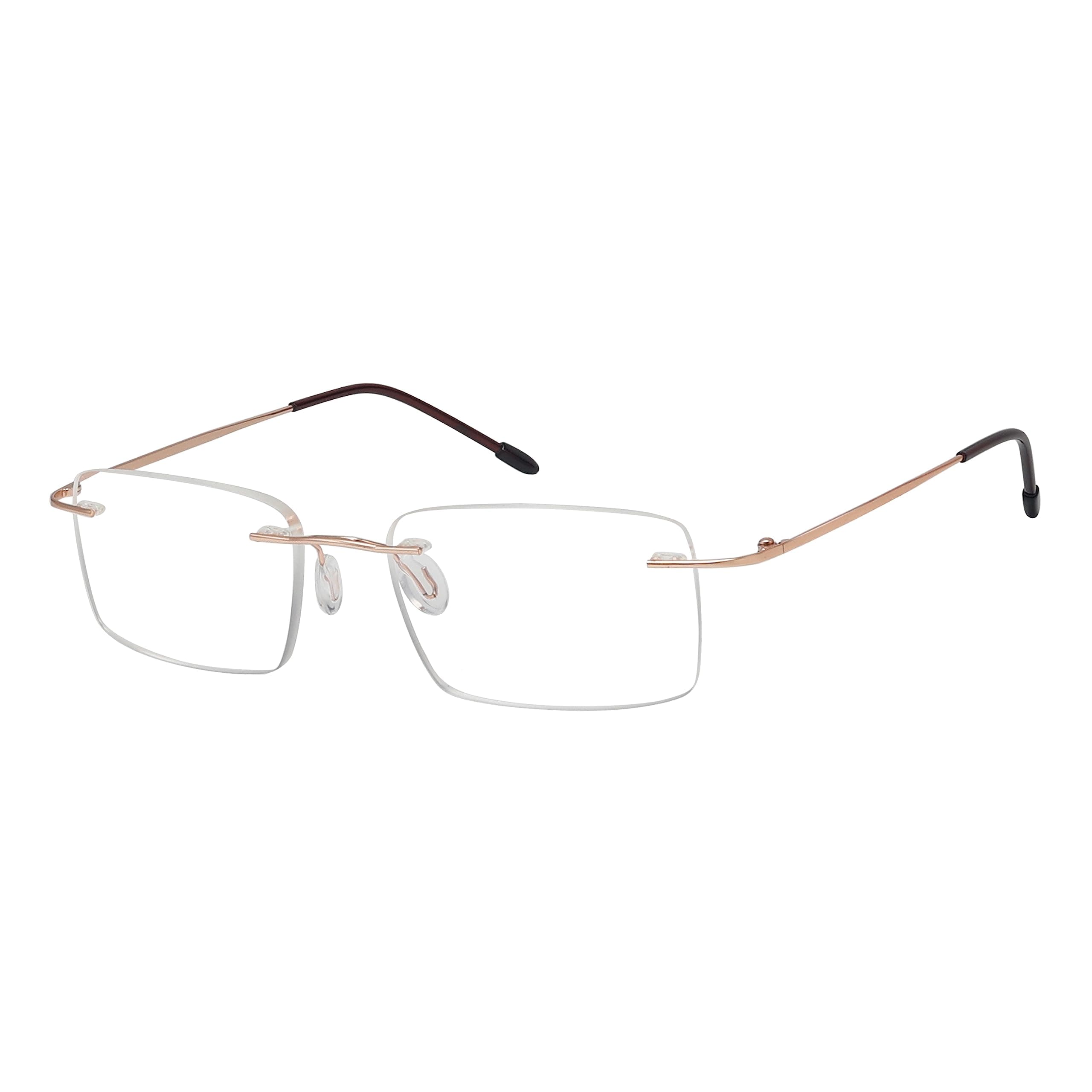 Eyekepper Frameless Reading Glasses for Men Reading - Rectangle Rimless Reader Eyeglasses