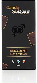 Candy Dose Chocolate Dark Chocolate Bar for Uplifting Mood Uplifting Chocolate for Couples and Singles. (1 Pack of 50gm (4 pack) Luxurious Flavour Chocolate Ideal For Men & Women, Vegetarian And Gluten-Free Delights