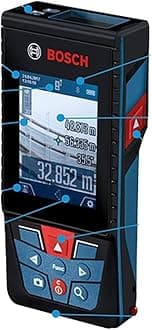 Bosch Professional Laser Measure Glm 120 C (Integrated Camera, Data Transfer Via Bluetooth, Range: 0.08–120 M, Carrying Strap, Micro Usb Cable And Charger)