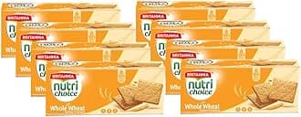 Nutri Choice Whole Wheat Salted Crackers 7.05oz (200g) - Healthy Breakfast & Tea Time Snacks (Pack of 8)