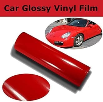 Fusion Red Glossy Vinyl Car Wrap Sheet Roll Film Sticker/Decal … (12 inch X 36 inch)