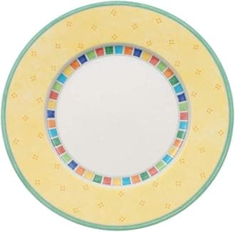Villeroy & Boch Twist Alea Limone Salad Plate, 8.25 in, Premium Porcelain, White/Yellow