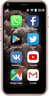 Unlocked Mini Smartphone, 2.5 Inch The World's Smallest Cellphone 3G Network Premium Phone Quad Core Small Phone (Sakura Powder)