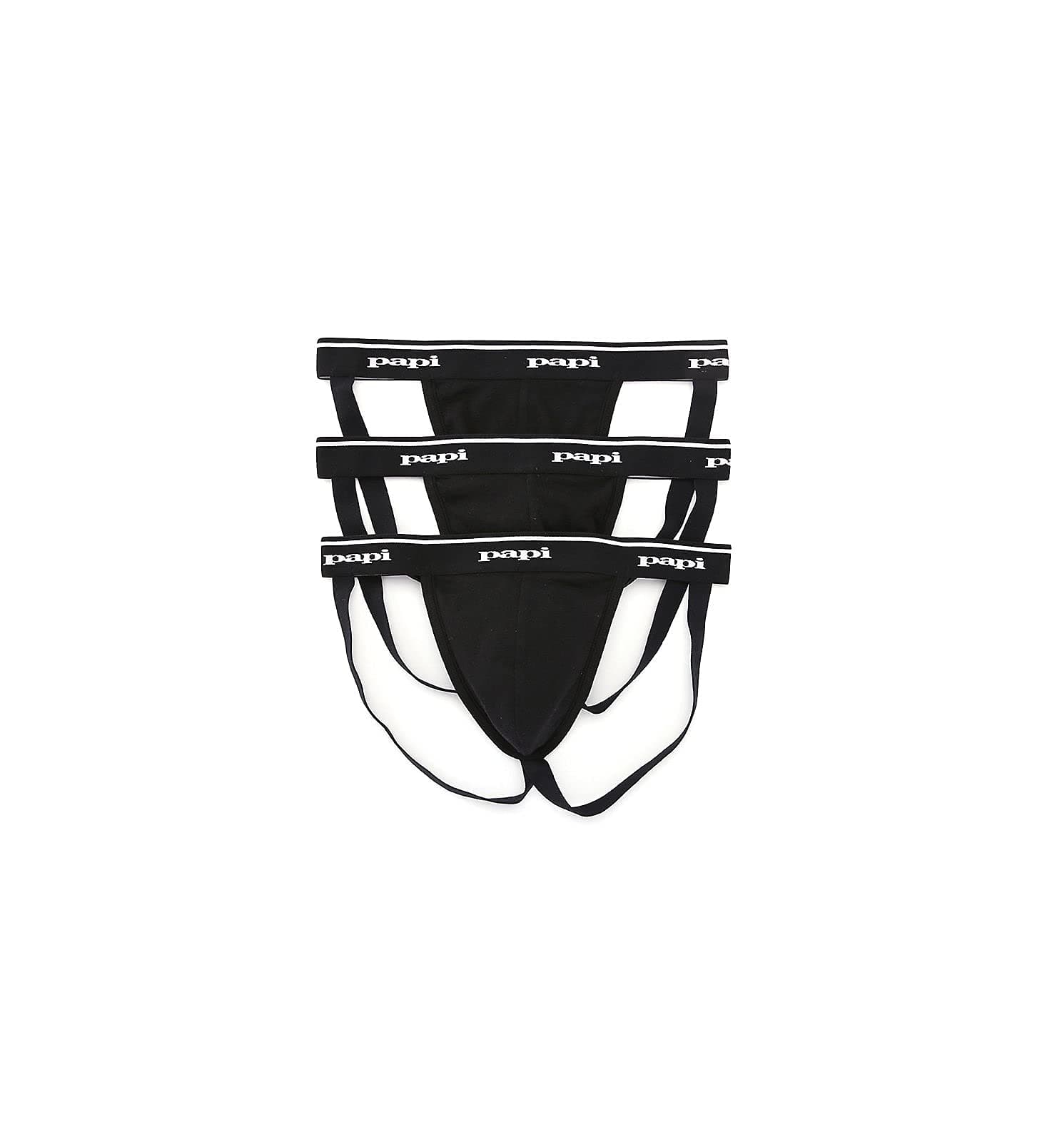 Papi Men's 3-Pack Cotton Jock Strap