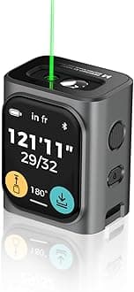 HOZO M-Cube Green-Beam Laser Measuring Tool, 164ft/50m, ±1/16 inch Accuracy, Small Size, High-Visibility Real Green Beam for Outdoor, Area/Volume/Pythagorean, LCD Display, Bluetooth App, Rechargeable