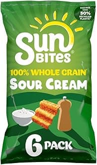 Sunbites Sour Cream and Pepper Multipack Snacks, 6 x 25 g