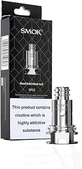 Nord Coils, Replacement Coils, Mesh 0.6 Ohm, Excellent Performance, Perfect for Sub-Ohm Vaping, Durable & Easy to Install, Works with SMOK Nord Pod Kit, Pack of 5 No Nicotine