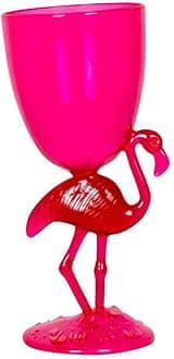 Boland 52542 Flamingo Drinking Glass Height 20 cm Capacity 40 cl Plastic Goblet Hen Party Drinking Cup Theme Party Birthday Carnival