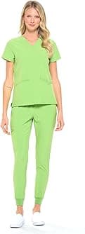 Dagacci Medical Uniform Women and Men Unisex 4-Way Stretch Jogger Scrub Set