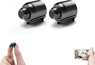 Mini 4G Wireless WiFi Camera 1080P HD with Night Vision & Motion Detection – Compact Spy Camera for Home, Baby, Pet & Car Monitoring (2pcs)
