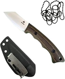 Fixed Blade, 3D Micarta Scales, EDC With Kydex Sheath, Ideal for Skinning, Survival, Camping, Hunting & Outdoors, Tactical Full Tang Knife (B_014)