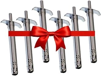 Pack of 6 Exim Stainless Steel Spark Gas Lighter for Kitchen Use Restaurants Metal Gas Stove Lighter Regular Size Easy Grip Long Lasting, Rust Proof