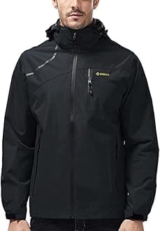 Mens Lightweight Waterproof Jacket Windproof Rain Hooded jackets for Running Hiking Cycling Travel M-7XL